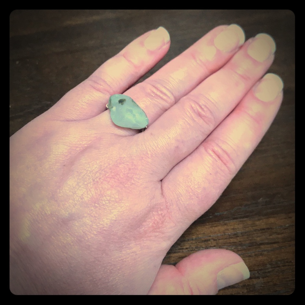 Like new. One of a kind handmade stone ring